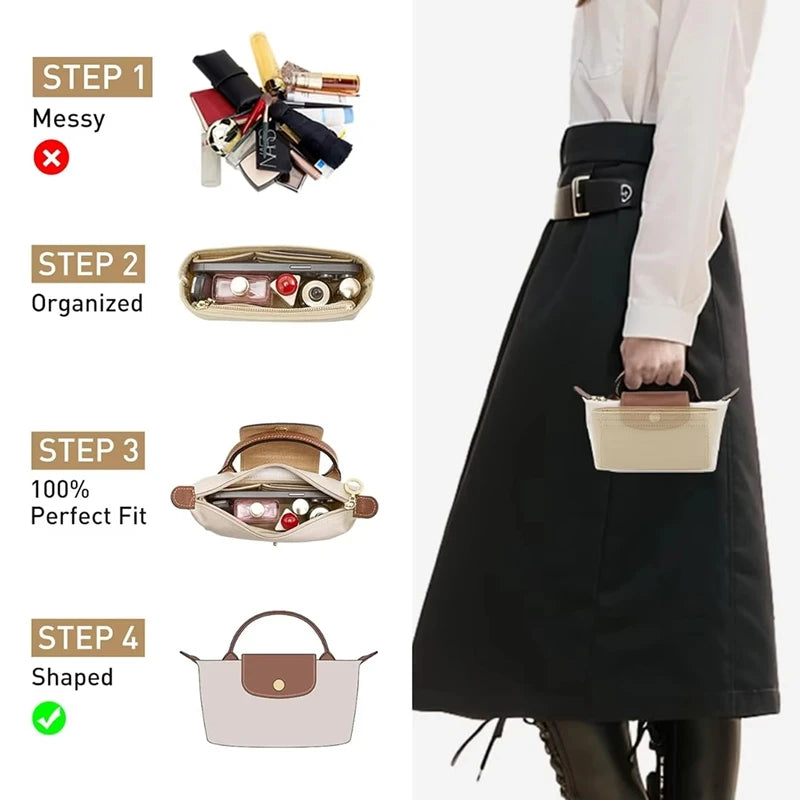 Mini Tote Bag Organizer Insert – Perfect Fit & Easy Storage