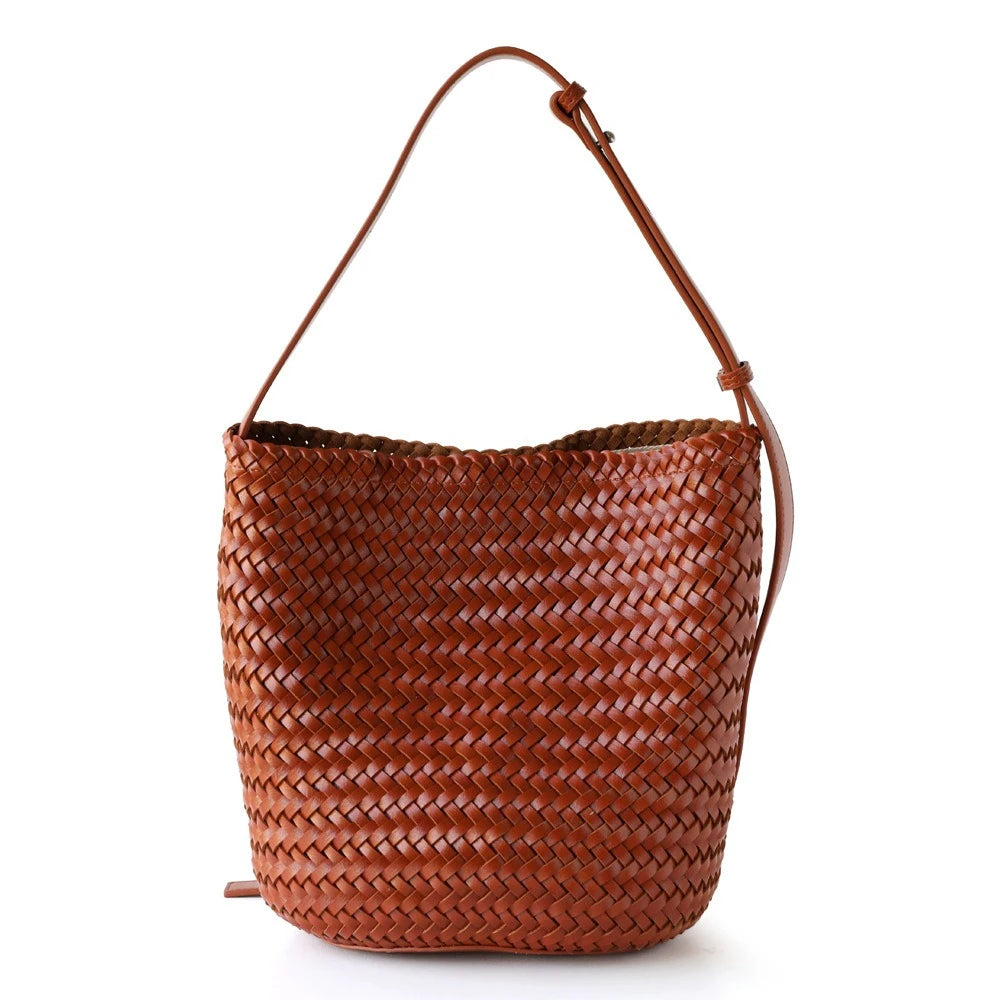 Élise Woven Bucket Bag – Timeless French Elegance