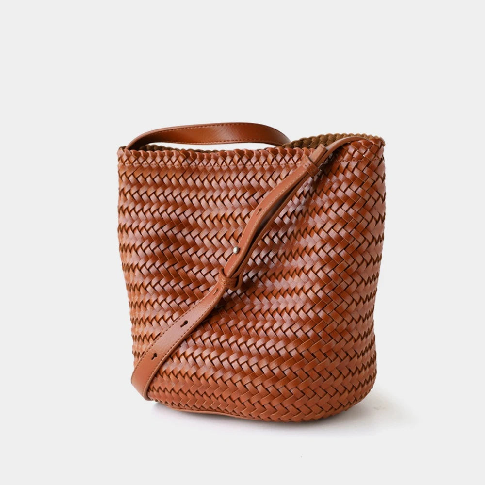 Élise Woven Bucket Bag – Timeless French Elegance
