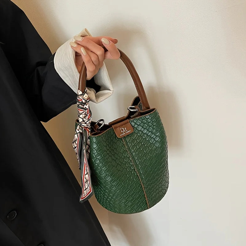 Amélie Woven Bucket Bag – 3-in-1 Everyday Elegance